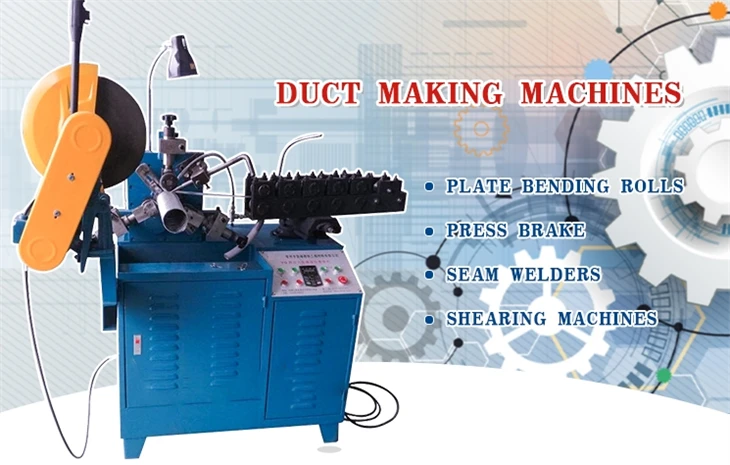 Máquina para fabricar conductos de metal galvanizados y tubos de acero redondos corrugados
