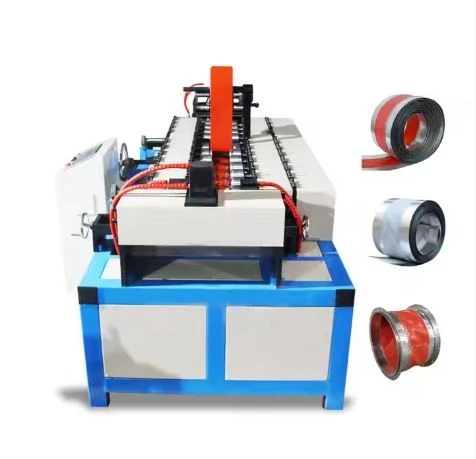 Máquina automática para fabricar conductos de conexión flexible para lonas